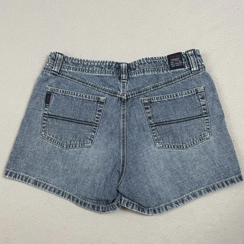 BKE Denim Courtney Shorts Womens 29 Blue Mid Rise Cotton Classic Jean Short Boho - Picture 5 of 15